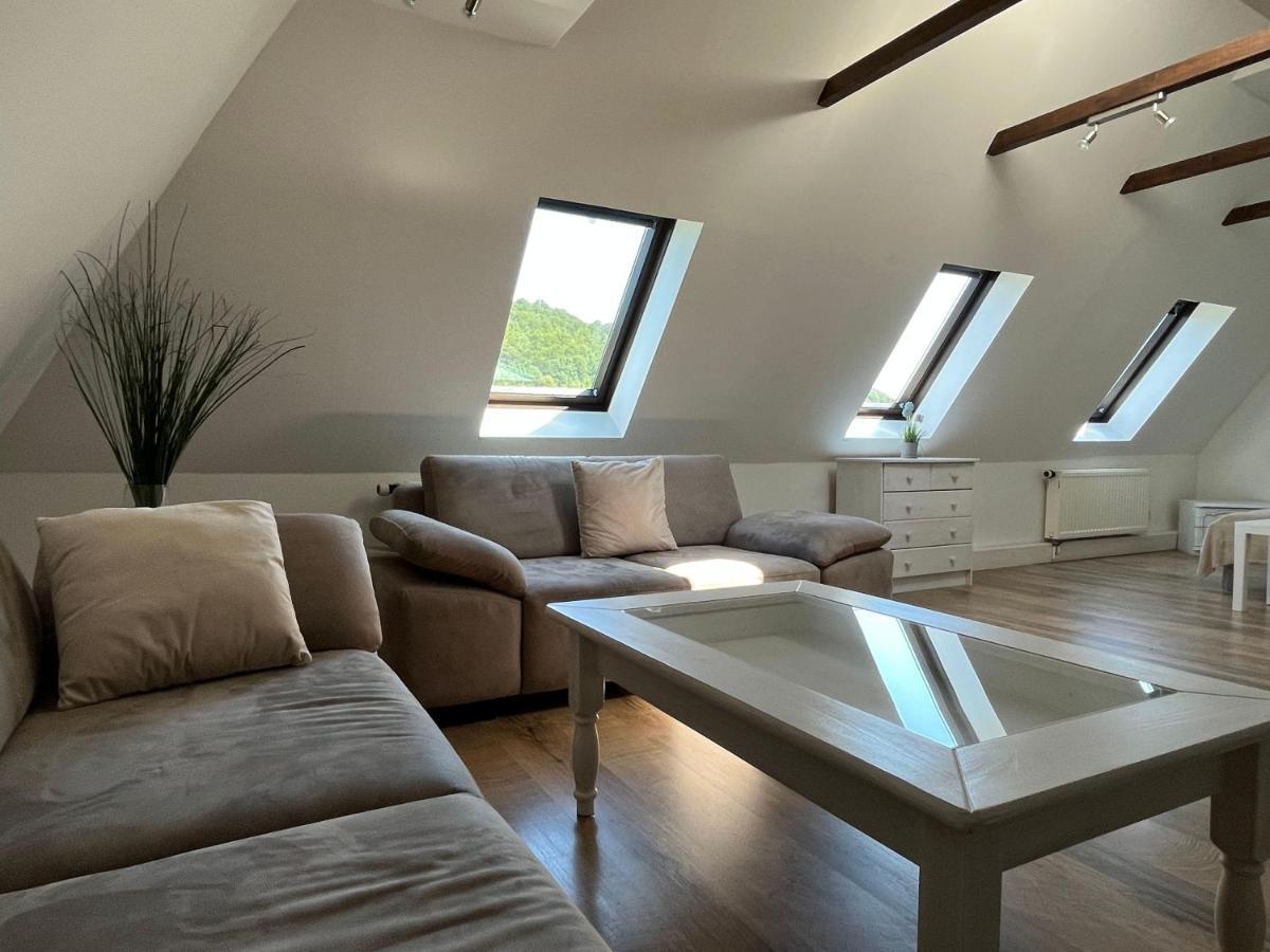 קוניגשטיין אן דר אלבה Saechsische-Schweiz-Ferienhaus-Wohnung-1-Mit-Elbblick-Sauna-Und-Kamin מראה חיצוני תמונה